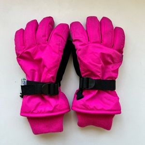PINK Insulated 3M Winter Snow Gloves Girls 8/10